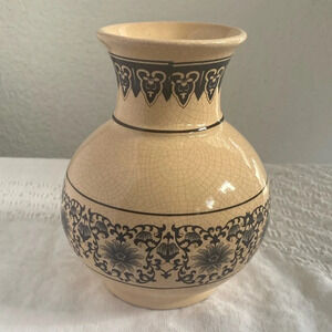 Vintage "K's Collection" Porcelain Vase Oriental Crackled Porcelain Blue Flower